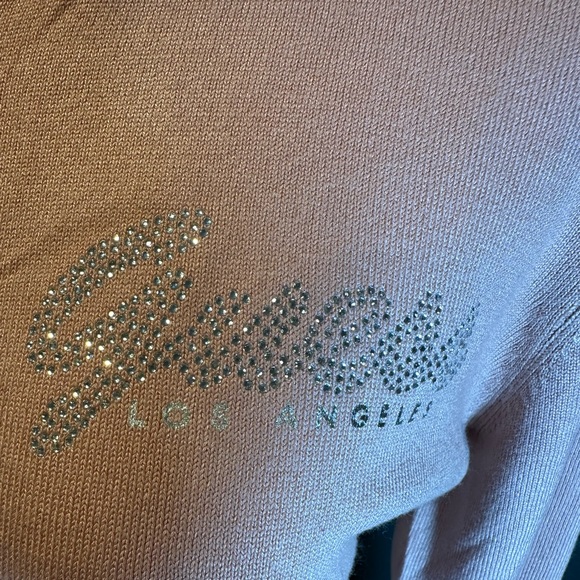 NWT! Guess Bling Sequin Francer Full Zip Sweater Hoodie Pink - Picture 6 of 15